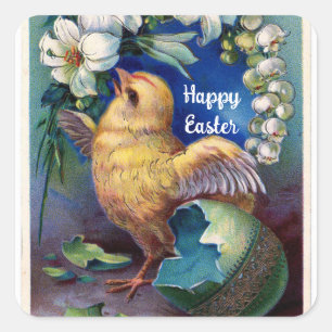 Chick vintage Avec Sticker Fleurs