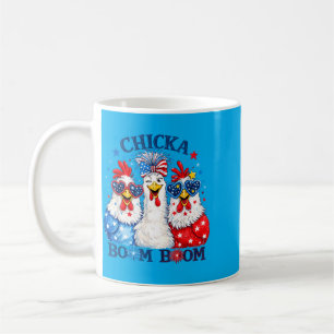 Chicka Boom Boom 4. Juli Patriotischer Hahn Kaffeetasse