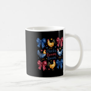 Chicka Boom Boom Funny American Flag Chicken Graph Kaffeetasse