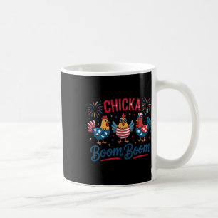 Chicka Boom Boom Hühnercrew Patriot 4. Juli Kaffeetasse