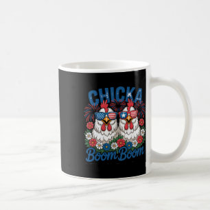 Chicka Boom Boom Hühnercrew Patriot 4. Juli Kaffeetasse