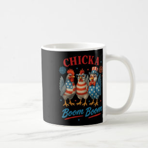 Chicka Boom Boom Hühnermannschaft Patriot 4. Juli Kaffeetasse