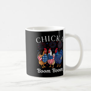 Chicka Boom Boom Lustiger Patriotischer Hahn 4. Ju Kaffeetasse