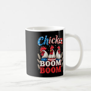 Chicka Boom Funny Patriotic Chicken 4. Ju Kaffeetasse