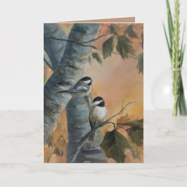 Chickadee 5 x 7 dankeskarte