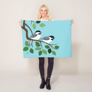 Chickadee Art Fleecedecke