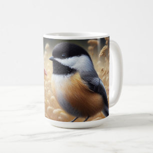 Chickadee auf dem Zaun Kaffeetasse