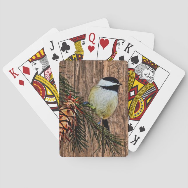 Chickadee auf der Rustikalen Stallbehörde Spielkarten (Rückseite)