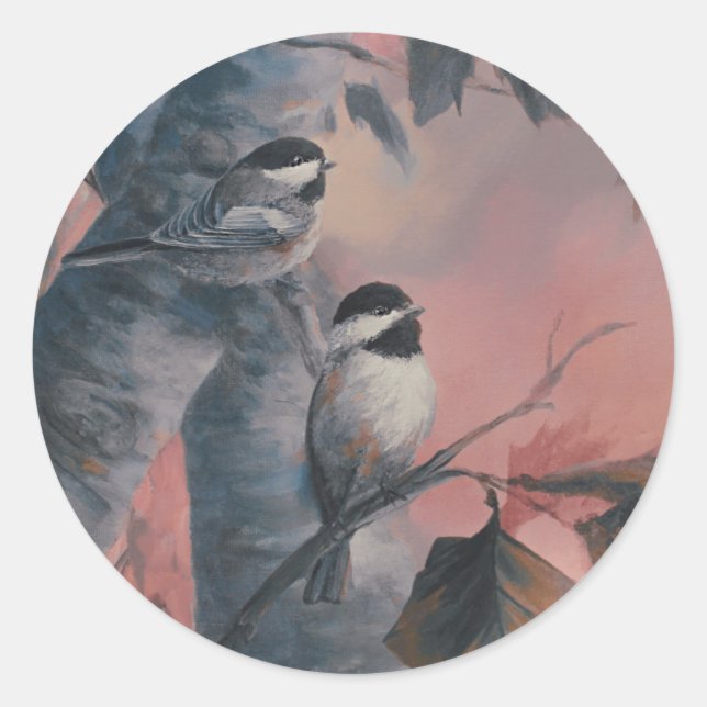Chickadee-Aufkleber (Sammlerausgabe) Runder Aufkleber (Vorderseite)