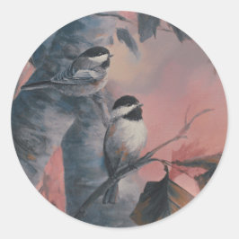 Chickadee-Aufkleber (Sammlerausgabe) Runder Aufkleber