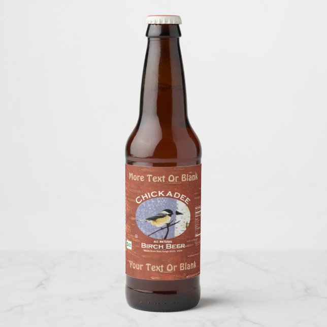 Chickadee Birch Beer Bierflaschenetikett (Vorderseite)