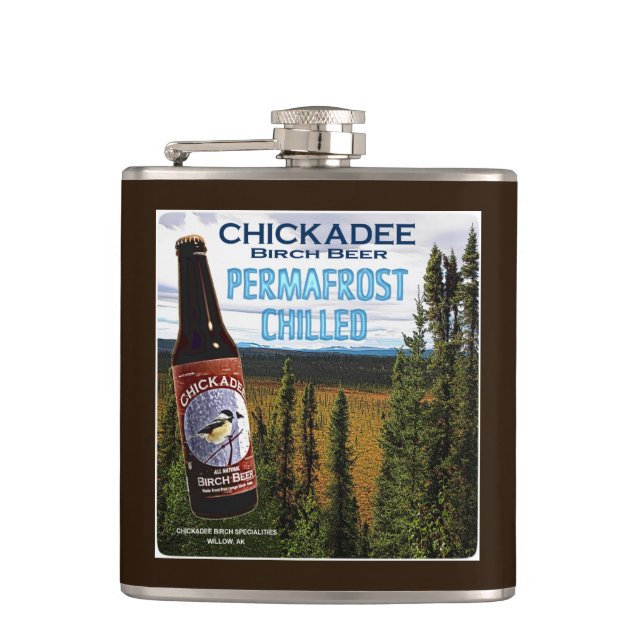 Chickadee Birch Beer Flachmann (Vorderseite)