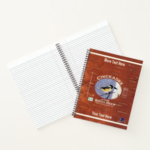 Chickadee Birch Beer Label Notizbuch