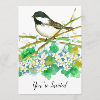 Chickadee Bird 70. Geburtstagsparty Einladung