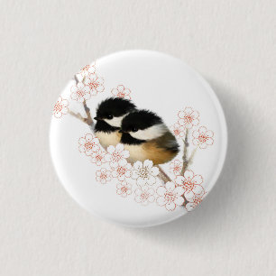 Chickadee Bird Button