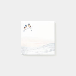 Chickadee Bird im Winter Weihnachten Post-it Klebezettel