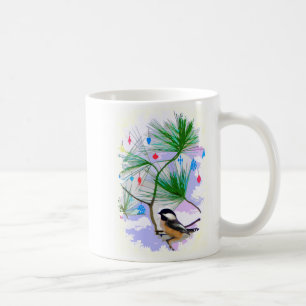 Chickadee Bird in der Tasse Tree