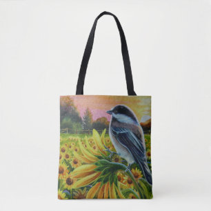 Chickadee Bird Sunblüte Frische Pasta machen Tasche