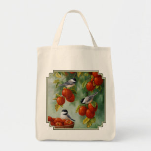 Chickadee Birds Apple Harvest Tragetasche