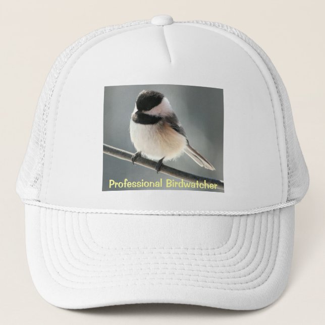 Chickadee Birdwatcher Truckerkappe (Vorderseite)