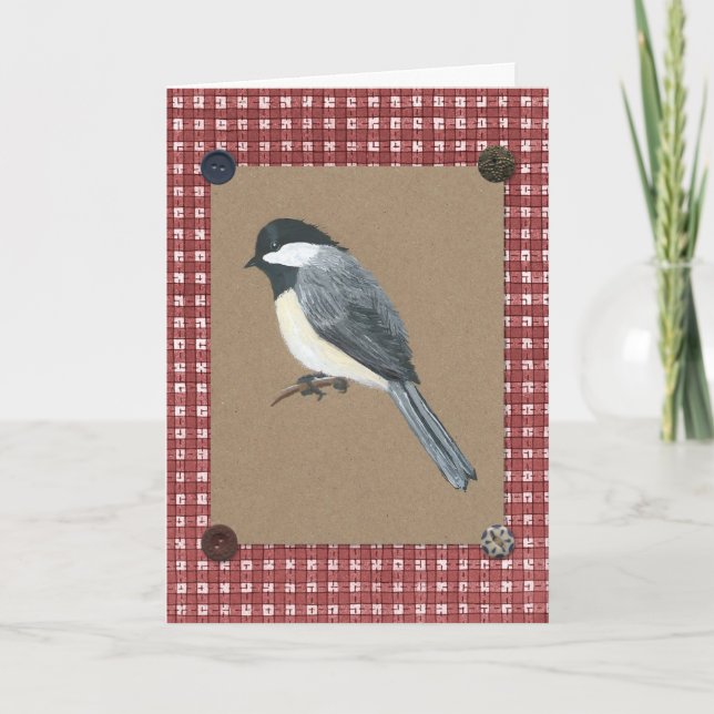 Chickadee Birthday Card Karte (Vorderseite)