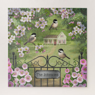 Chickadee Blume Viktorianisch Bauernhof Personalis