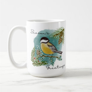 Chickadee Bonnes Fêtes Fêtes Café Mug