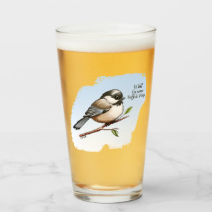 CHICKADEE BUFFALO WINGS von Jeff Willis Art Glas