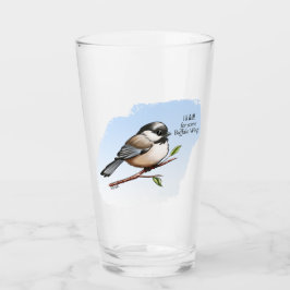 CHICKADEE BUFFALO WINGS von Jeff Willis Art Glas
