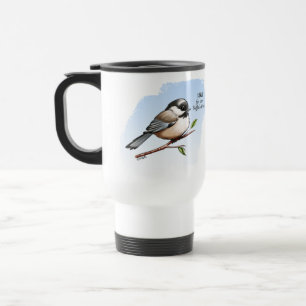 CHICKADEE BUFFALO WINGS von Jeff Willis Art Reisebecher
