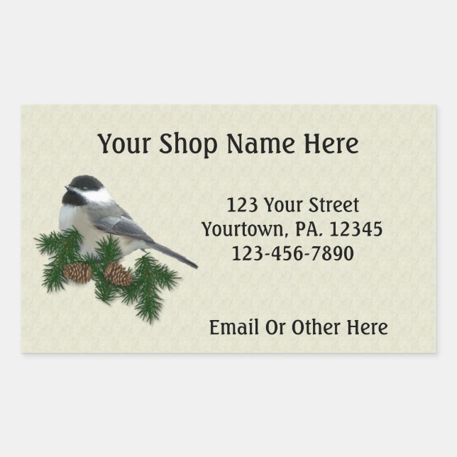 Chickadee Custom Business Sticker (Vorderseite)