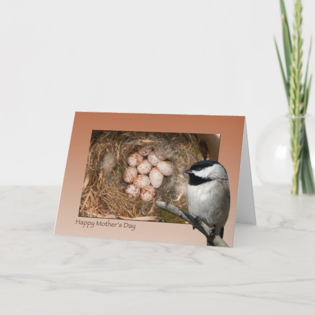 Chickadee der Mutter Tages Karte (Vorderseite)