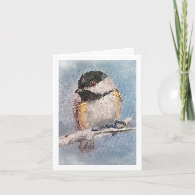 Chickadee Faltkarte Karte (Vorderseite)