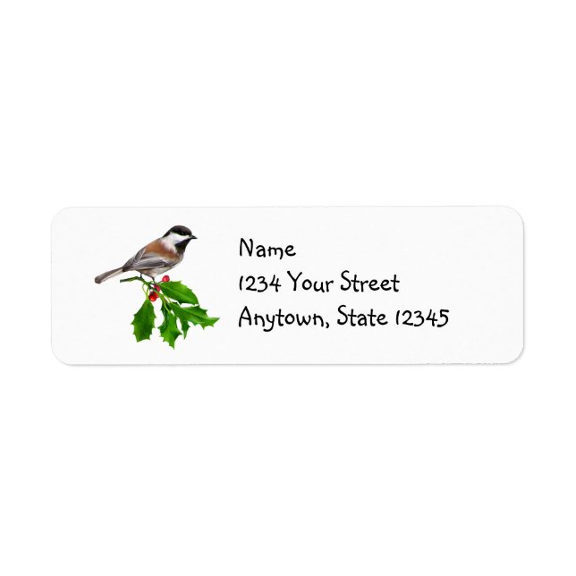 Chickadee Holly Address Labels (Vorne)