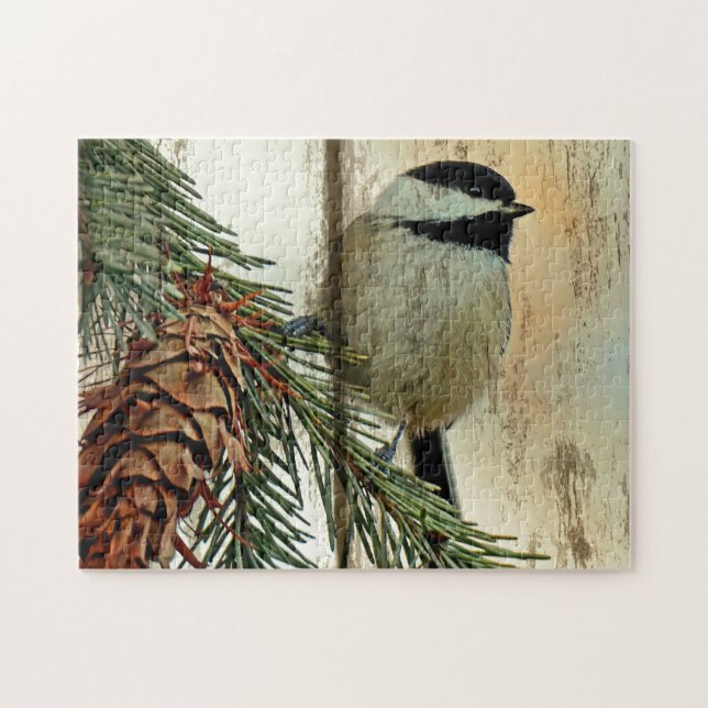 Chickadee-Liebe des Puzzles Trees (Horizontal)