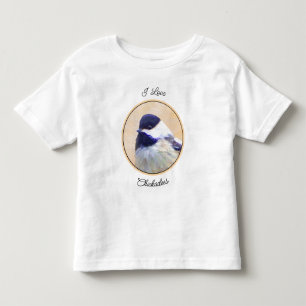 Chickadee Malerei - Original Bird Art Kleinkind T-shirt