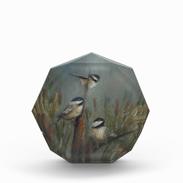 Chickadee Octogonal Fotoblock (Vorderseite)