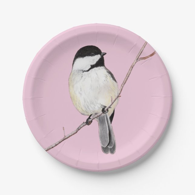 Chickadee Pappteller (Vorderseite)