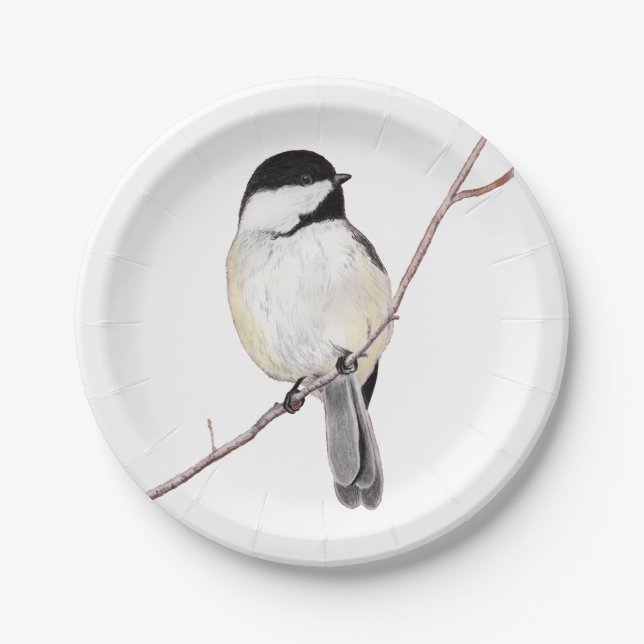 Chickadee Pappteller (Vorderseite)