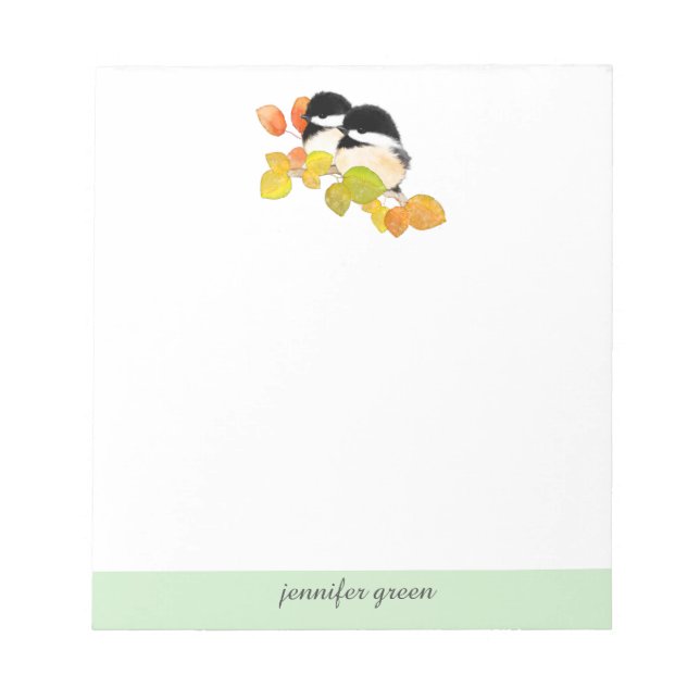 Chickadee Personalisiert Notepad Notizblock (Vorderseite)