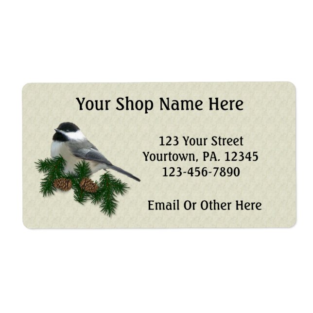 Chickadee produit personnalisé ou Étiquettes d'ent (Devant)