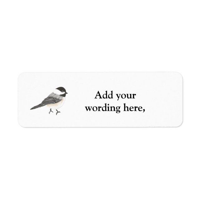 Chickadee-Rücksendeadressen-Aufkleber, personalisi (Vorne)