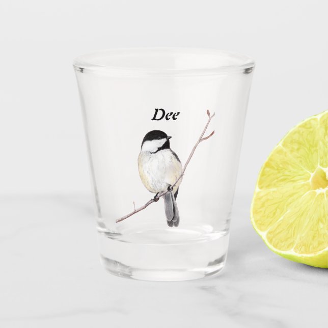 Chickadee Schnapsglas (Vorderseite)