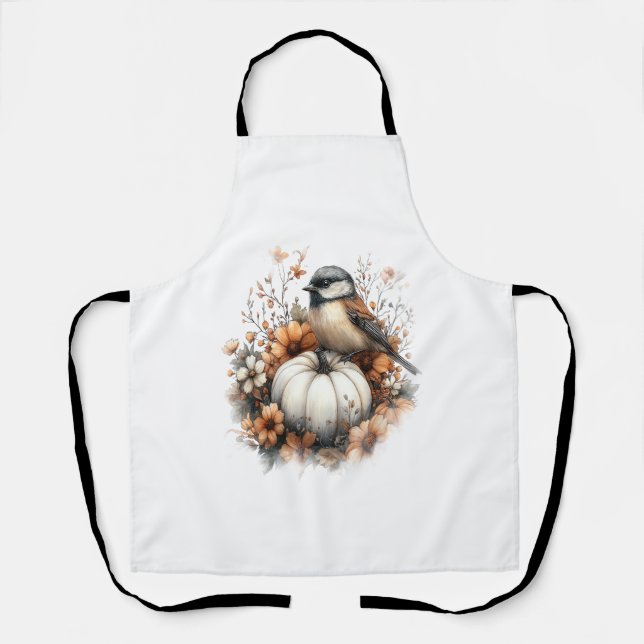 Chickadee Shirt Country Pumpkin Schürze (Vorderseite)