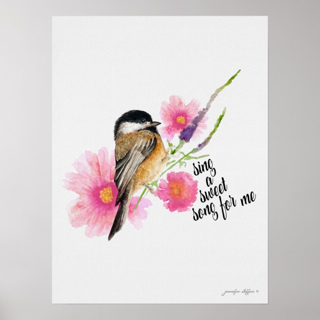 Chickadee singt ein süßes Lied für mich Poster (Vorne)