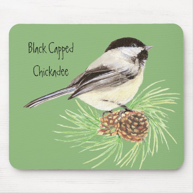 Chickadee - Vogel - Natur Mousepad (Vorne)