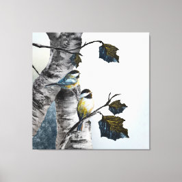 Chickadees [Design 2] 40" x 40" Leinwanddruck
