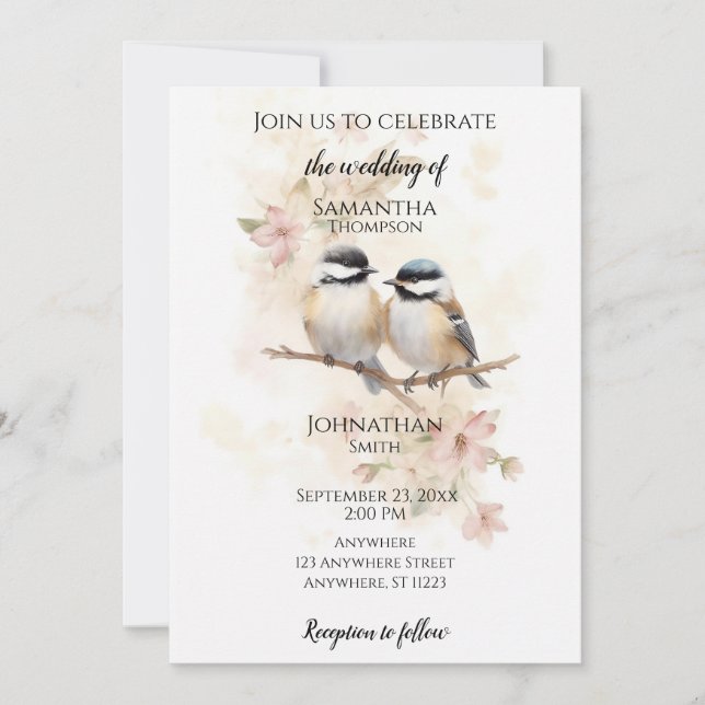 Chickadees Einladung (Vorderseite)