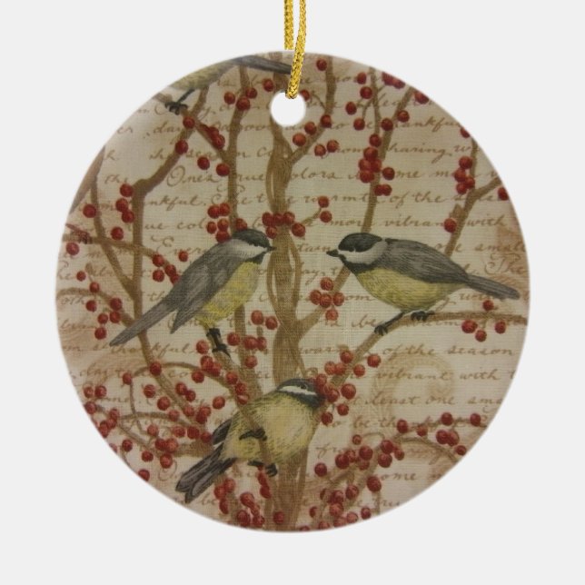 Chickadees Keramikornament (Vorne)