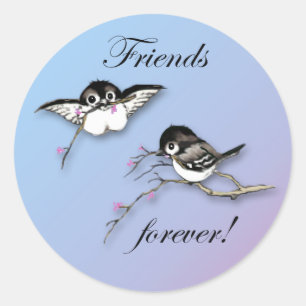 Chickadees mignon Amis Stickers Forever
